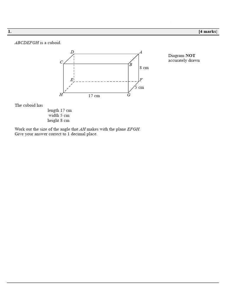 Trigonometry Three D Dimensions Problem | PDF | Euclidean Geometry ...