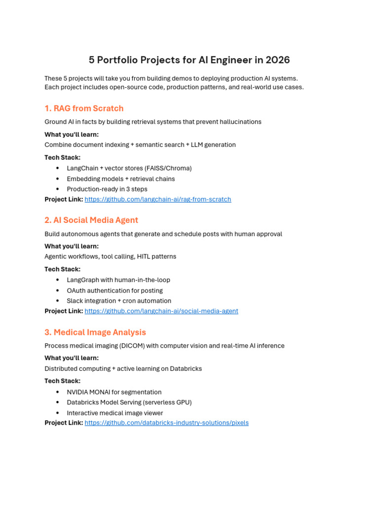 5 AI Projects in 2026 Copy | PDF | Artificial Intelligence ...