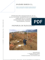 Intervención arqueológica en la ZPA nº 39 del municipio de Laguardia