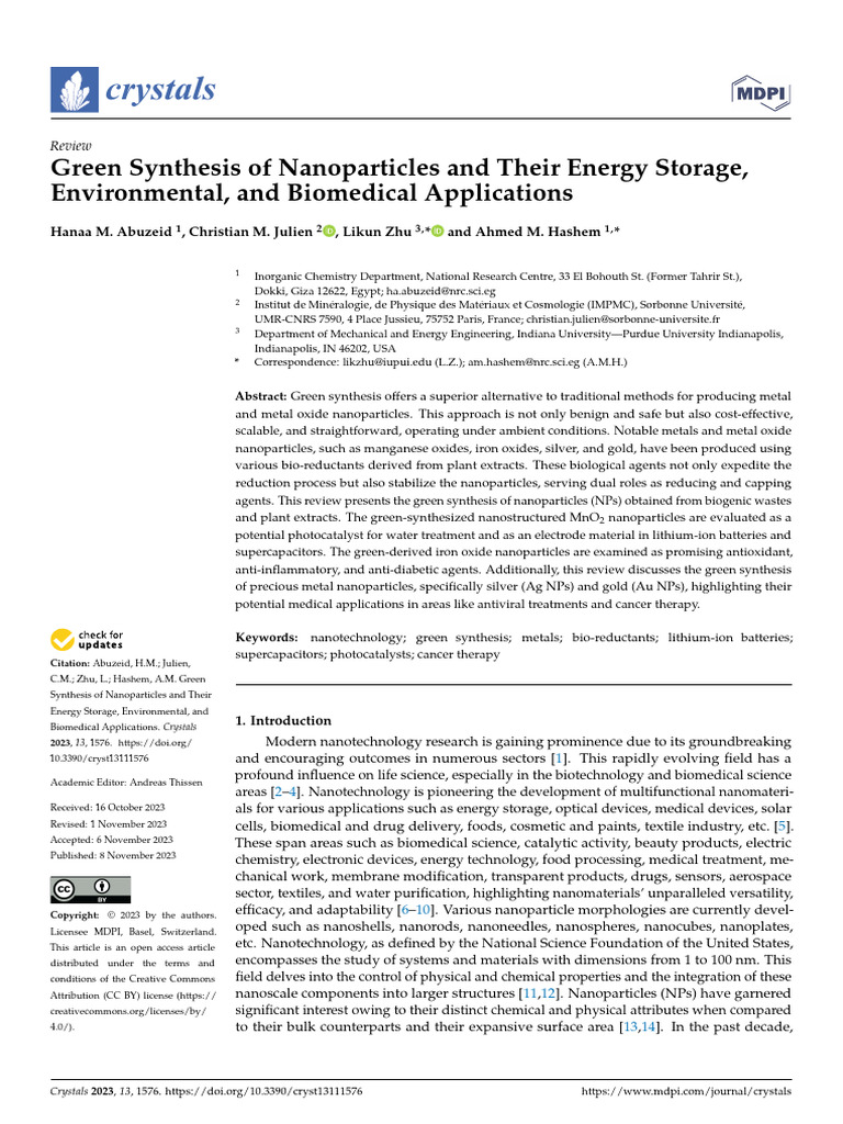 Green Main | PDF | Nanoparticle | Waste