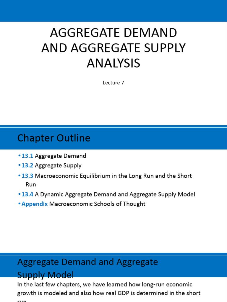Lecture 7 Aggregate Demand and Aggregate Supply.pptx | PDF