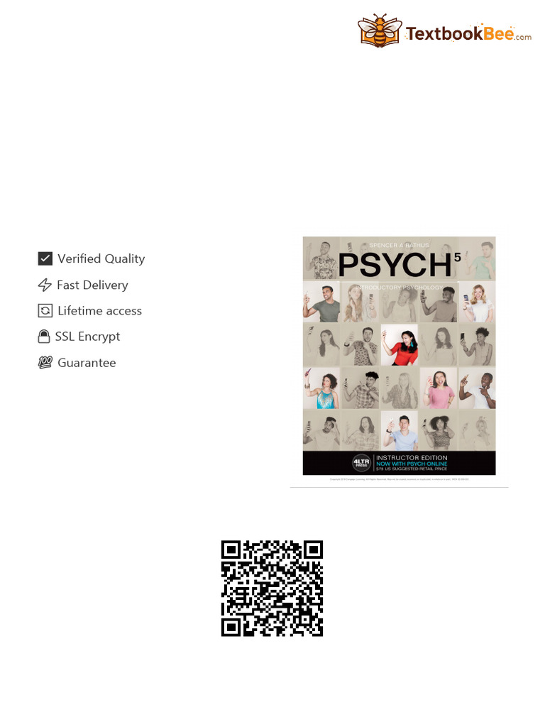 PSYCH 5 5th Edition Introductory Psycholog Spencer A. Rathus full ...