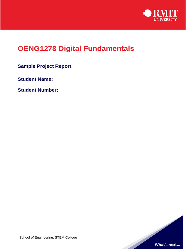 OENG1278 Individual Project Report Template | PDF