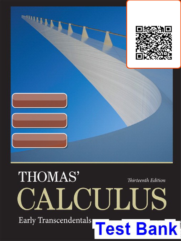 Thomas Calculus Early Transcendentals 13th Edition Thomas Test Bank ...