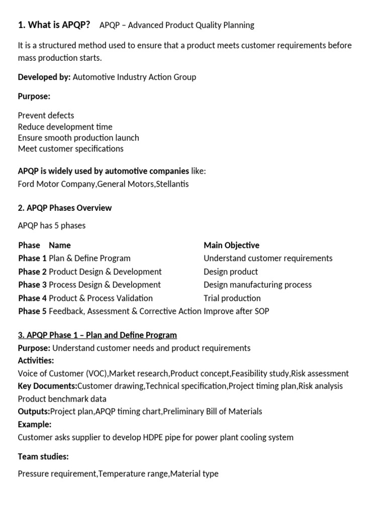 APQP Details | PDF | Prototype | Specification (Technical Standard)