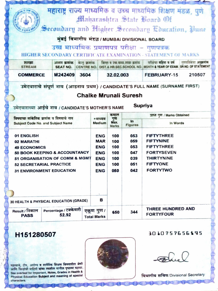 12th Result | PDF