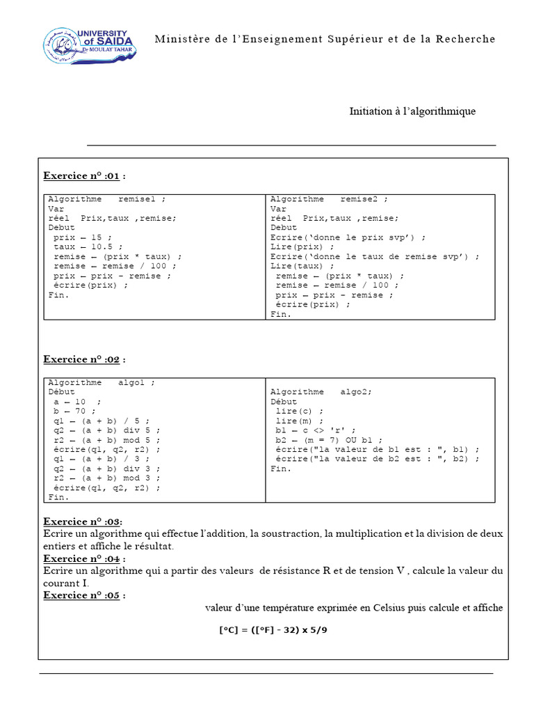 TD 3 | PDF | Programmation informatique | Informatique