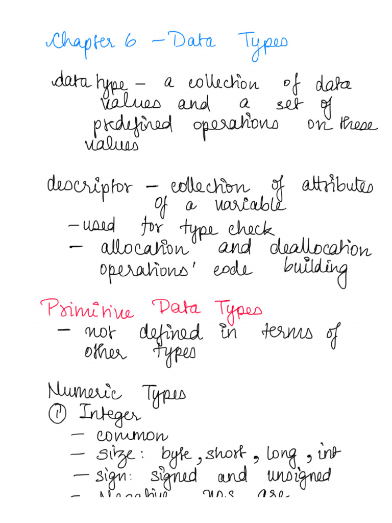 Chapter 6 - Data Types | PDF