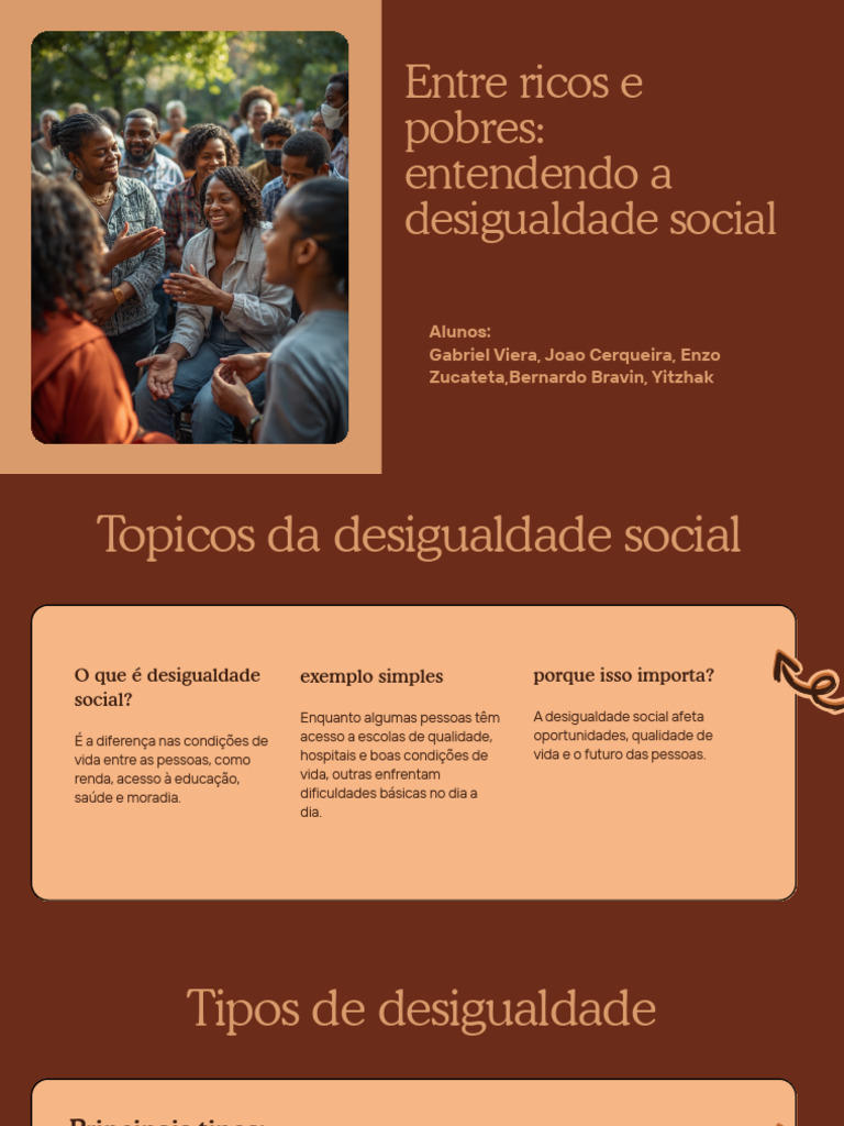 “Entre Ricos e Pobres Entendendo a Desigualdade Social | PDF