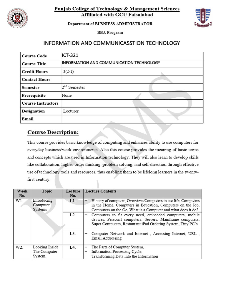 Information and Communication Technology | PDF | Computer Network ...
