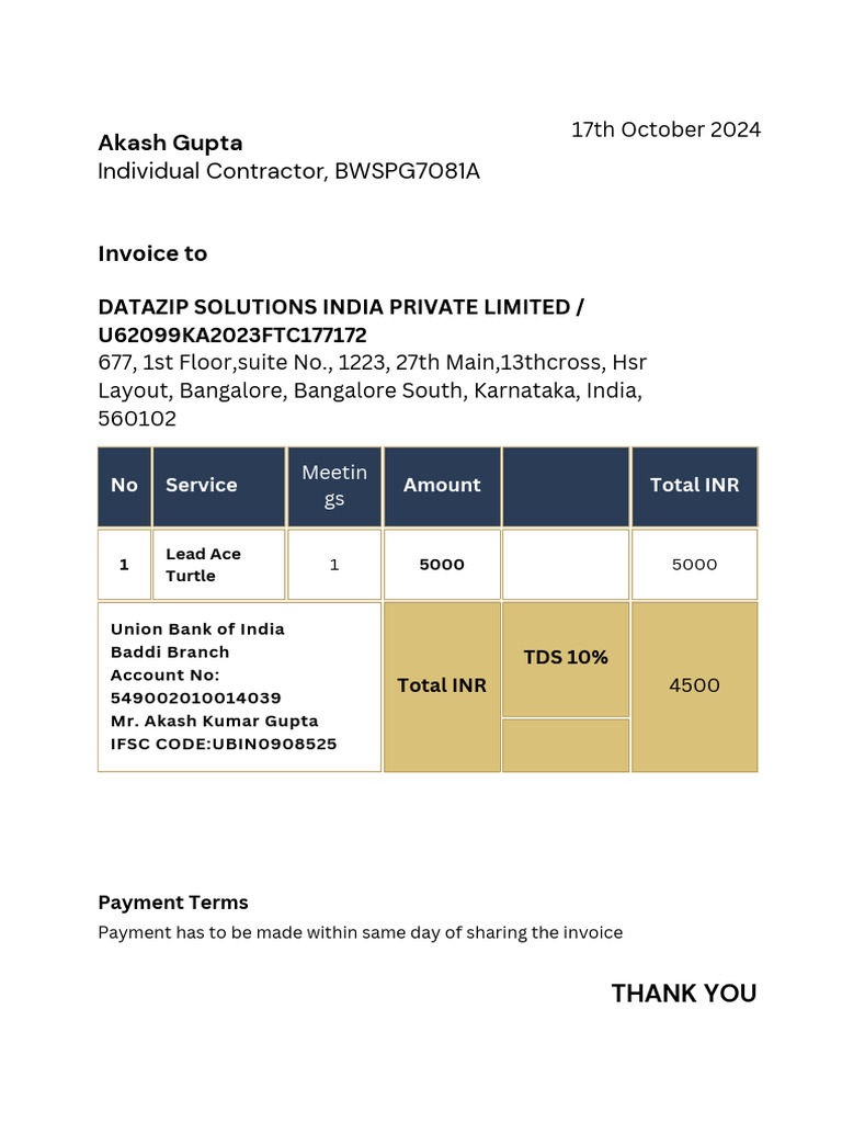 Invoice 17 Oct 2024 | PDF