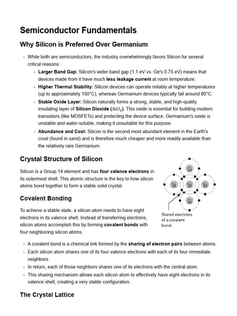 Semiconductor Fundamentals | PDF | Semiconductors | Doping (Semiconductor)