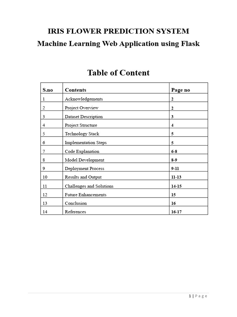 Iris Flower Prediction System | PDF