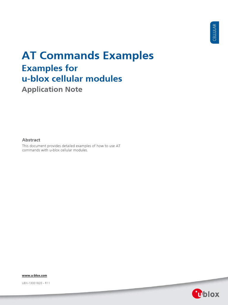 At CommandsExamples AppNote (UBX 13001820) | PDF
