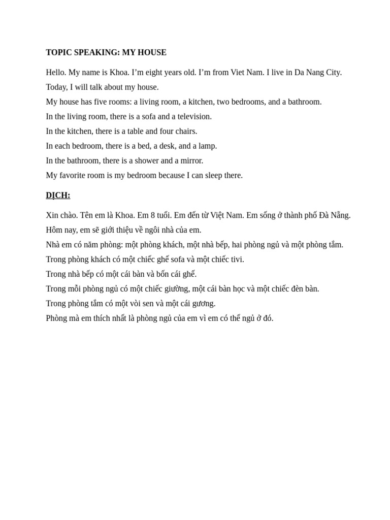 Speaking My House | PDF