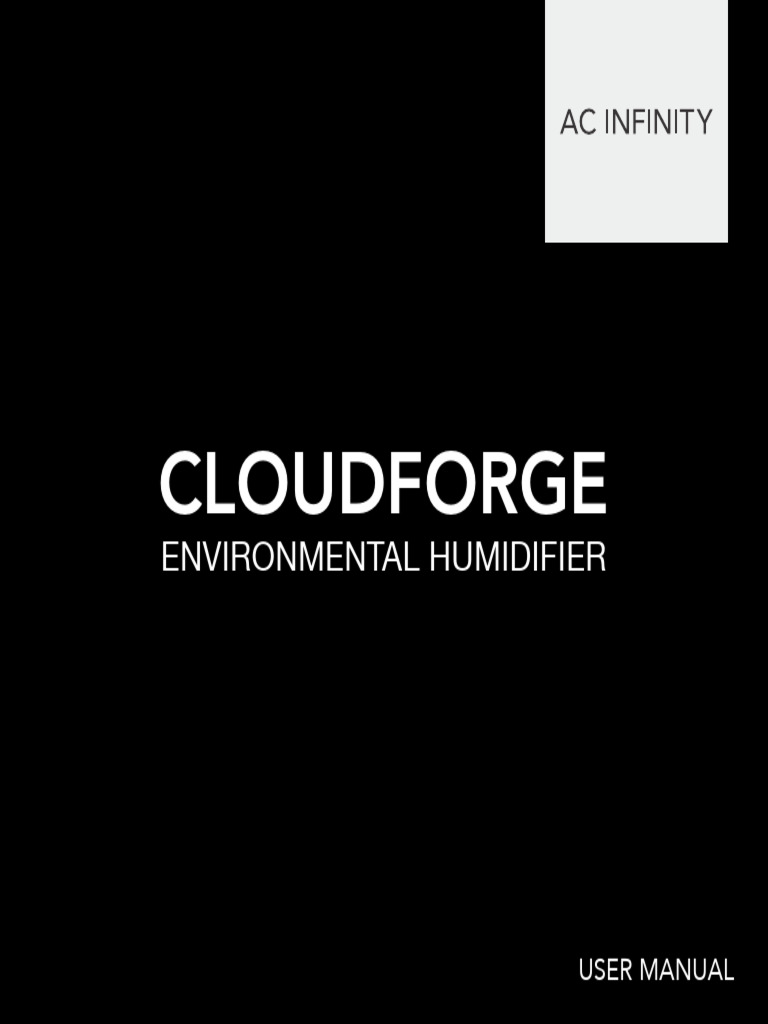 AC Fininity Cloudforge User Manual | PDF