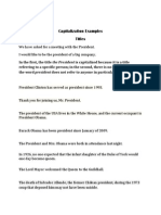 Lecture Capitalization Examples