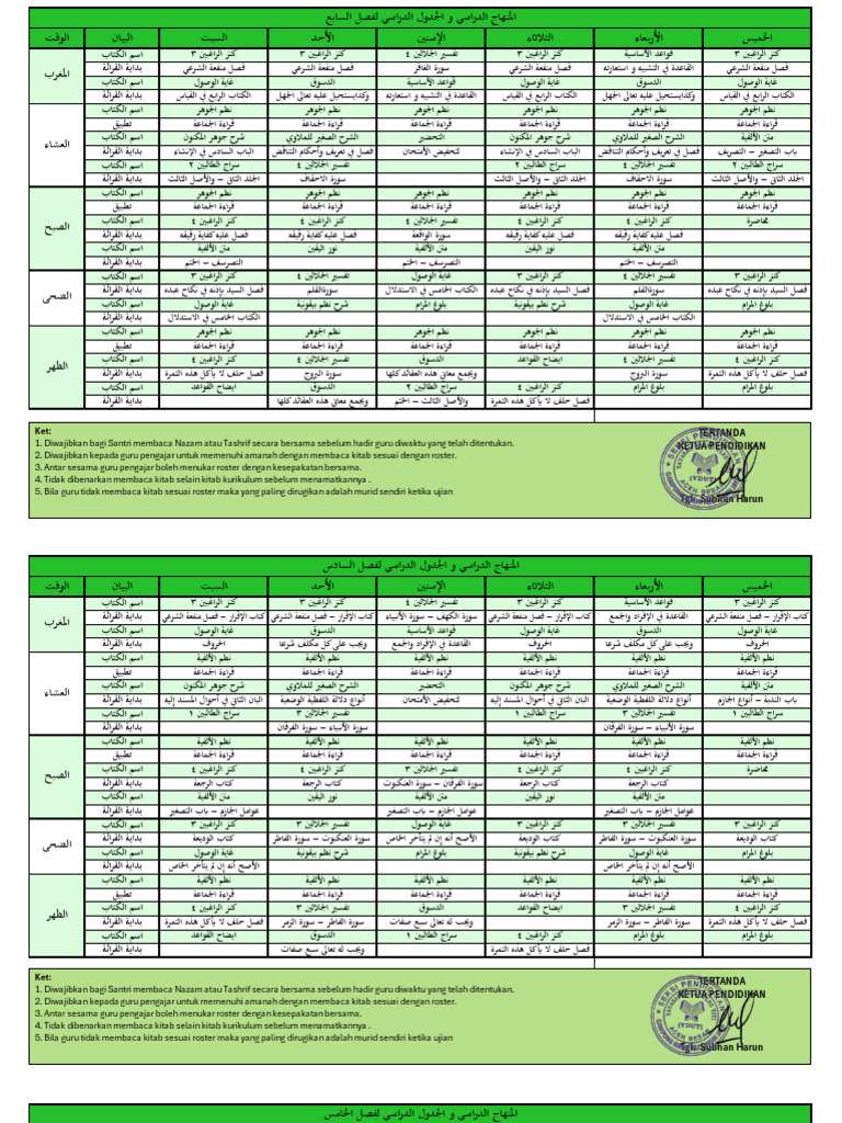 Final Roster Pengajian T.A. 2026.2027 | PDF