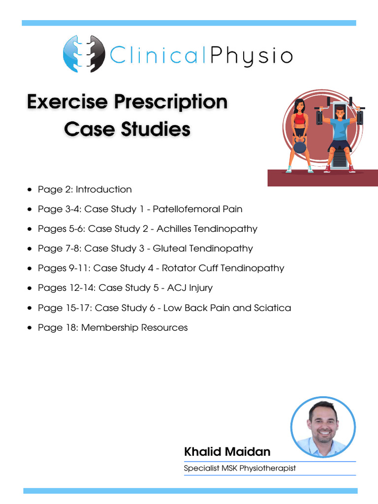 Exercise Prescription Case Studies Handbook Copy | PDF | Anatomical ...