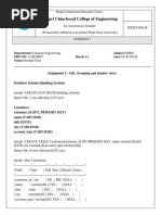 Banking Database Schema and Queries | PDF | Computer Data | Sql