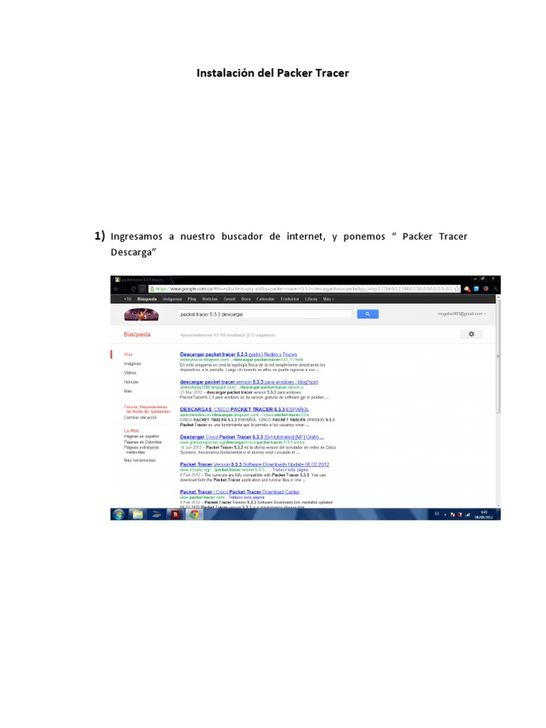 Instalación del Packer Tracer | PDF