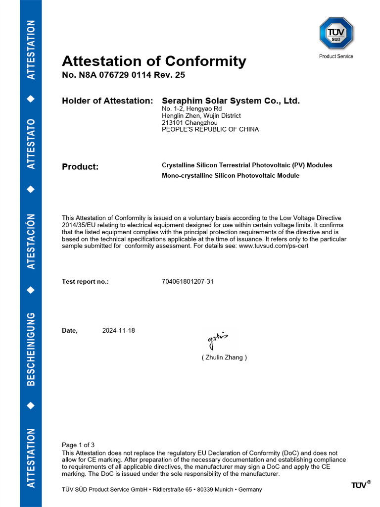 Certificate Of Conformity Download