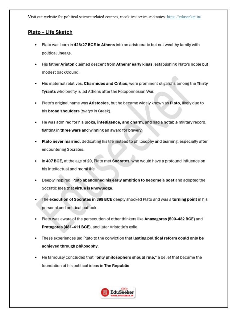 Notes on Plato | PDF | Plato | Apology (Plato)