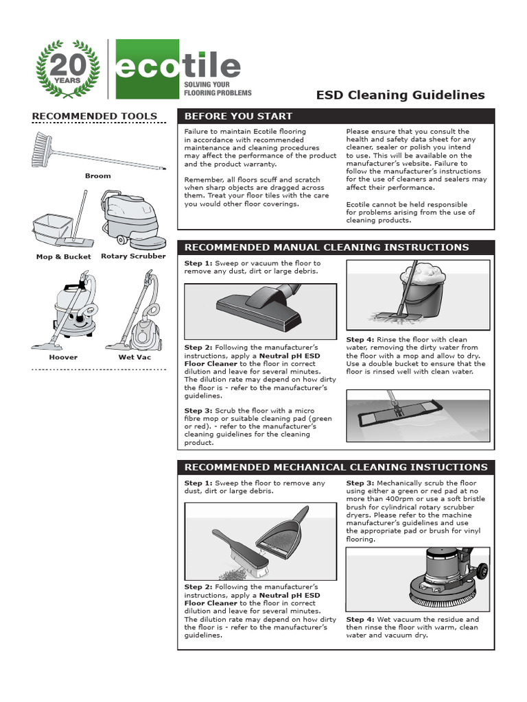 ESD Cleaning Instructions | PDF