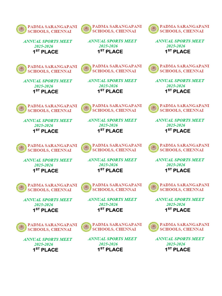 Shyam Prize Labels | PDF