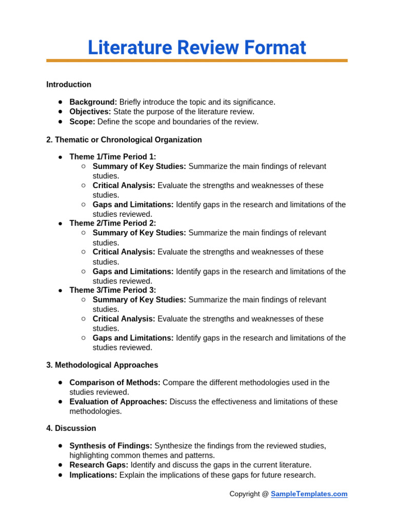 Literature Review Format | PDF