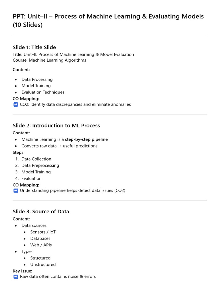 ML Unit 2 | PDF | Machine Learning | Regression Analysis