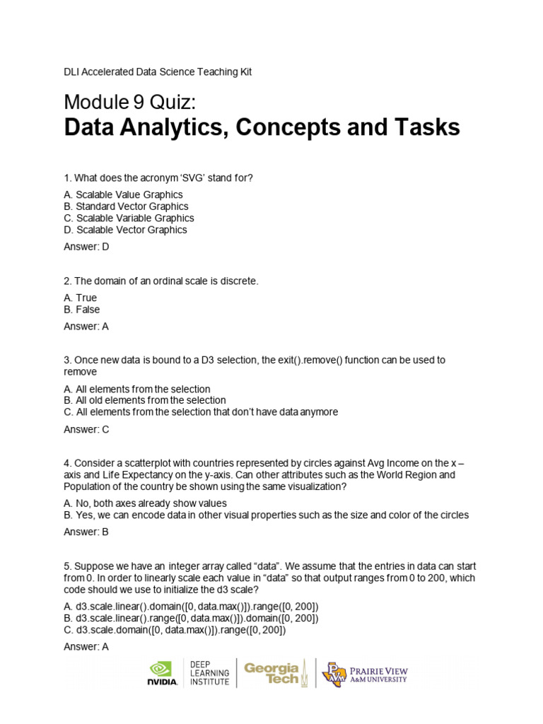 Module 9 Quiz | PDF