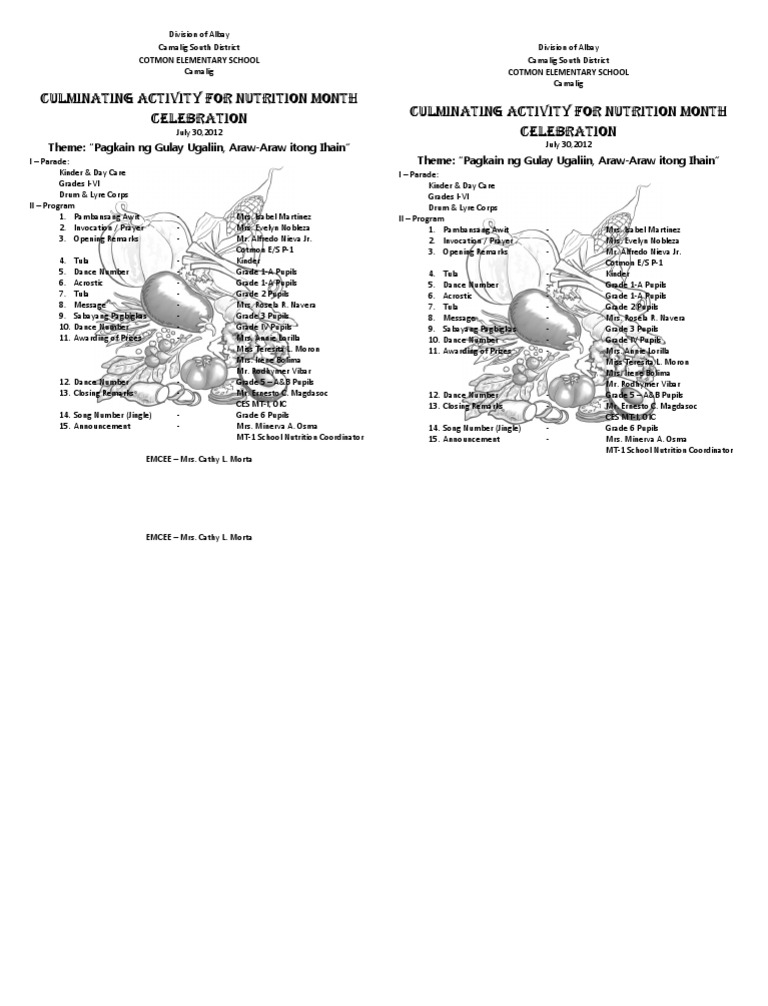 Nutrition Month Program