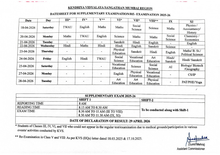 Date Sheet | PDF