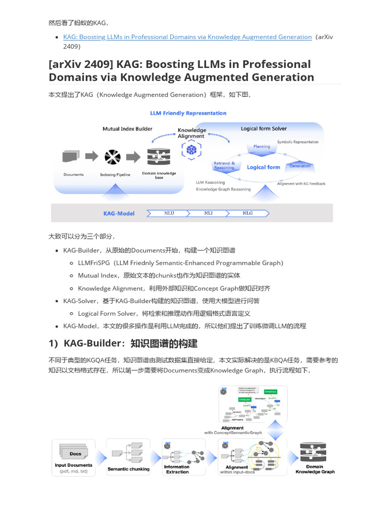 KAG：Knowledge Augmented Generation | PDF