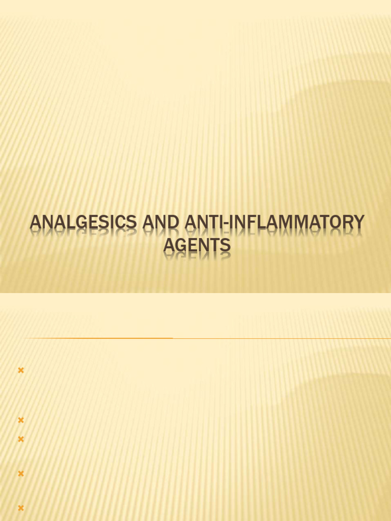 Analgesic and anti-inflammatory agents | PDF