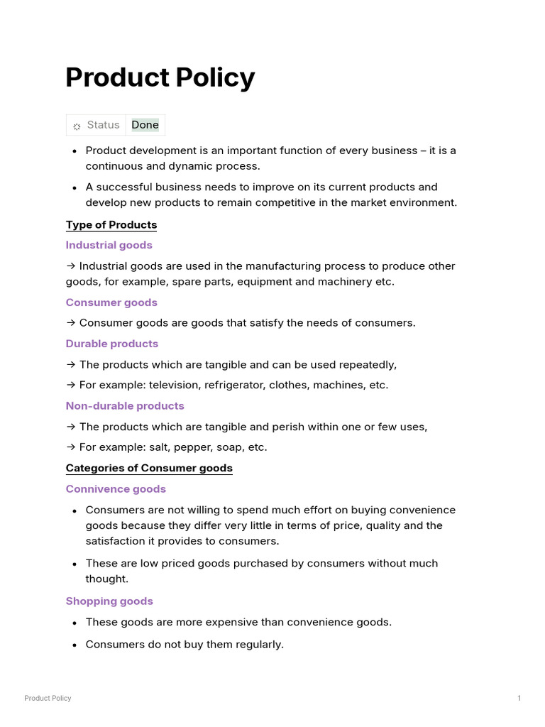 Product Policy | PDF | Trademark | Goods