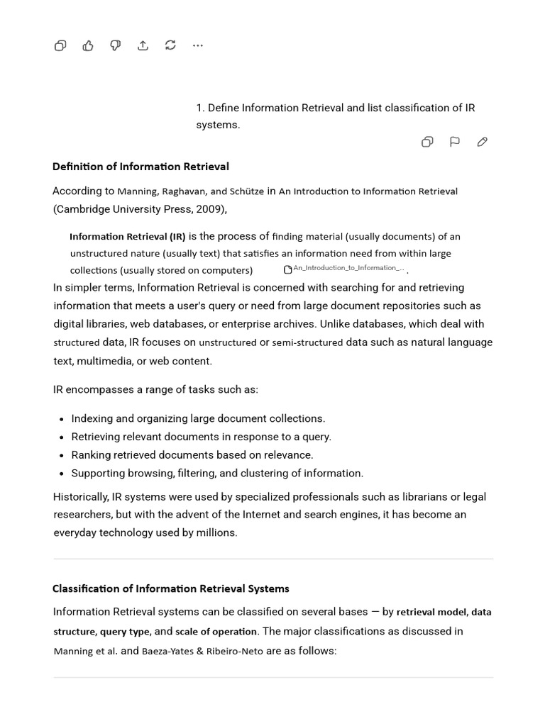 Ir Pyq | PDF | Information Retrieval | Search Engine Indexing