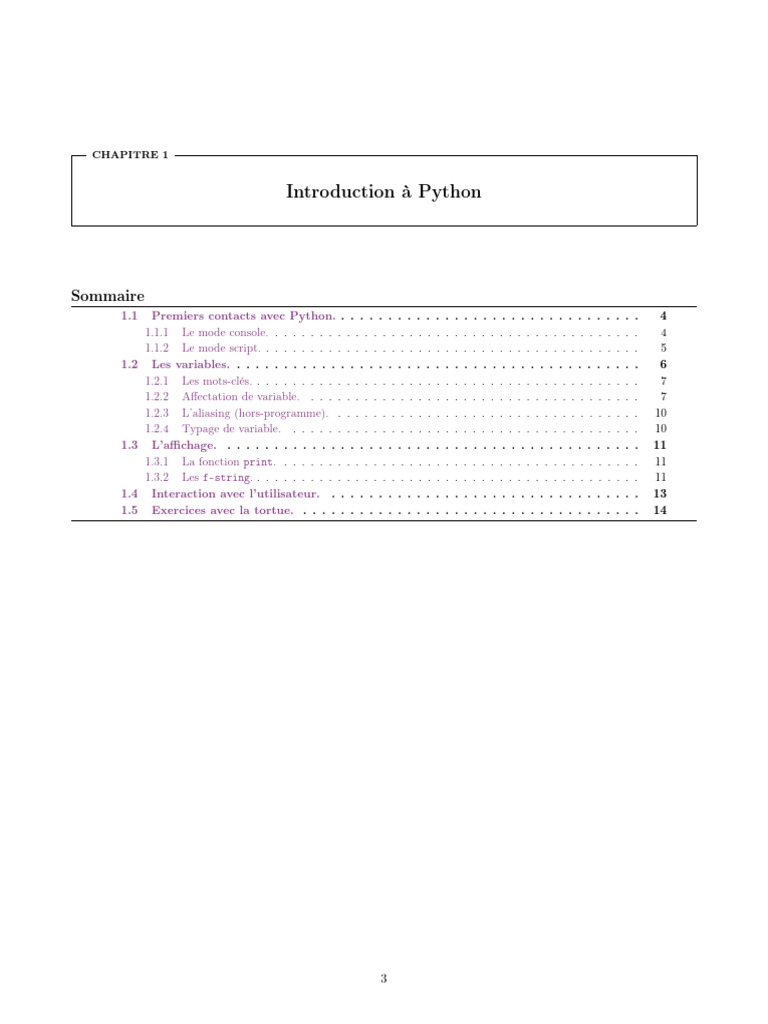 NSI Python Chapitre01 Introduction | PDF | Code source | Python ...