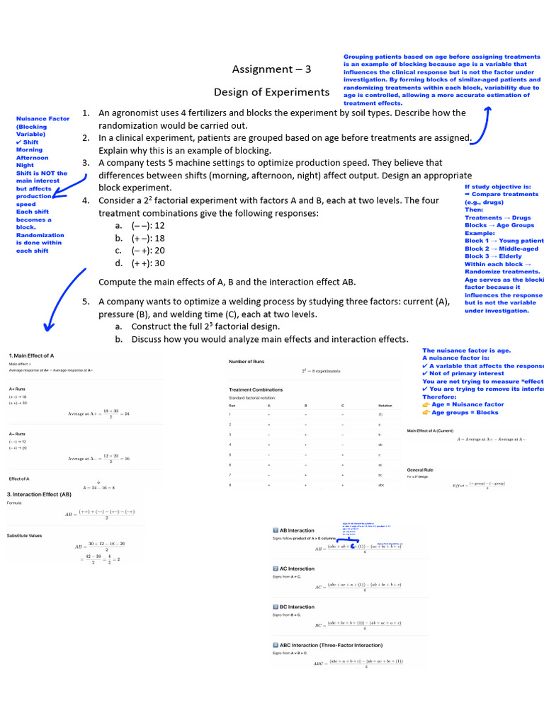 Assignment 3 | PDF | Experiment | Design Of Experiments