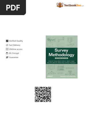 Survey Methodology 2nd Edition Robert M. Groves Available Full