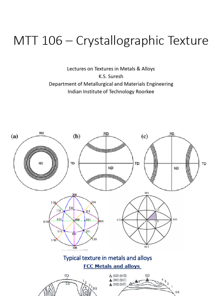 Textures in Metals and Alloys-revised | PDF | Nucleation | Condensed ...