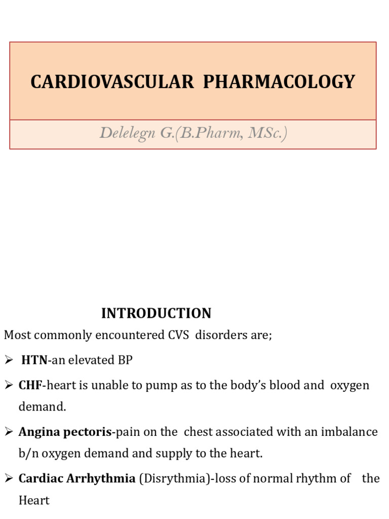 Cardiovascular Drugs (1) | PDF | Heart Failure | Angiotensin