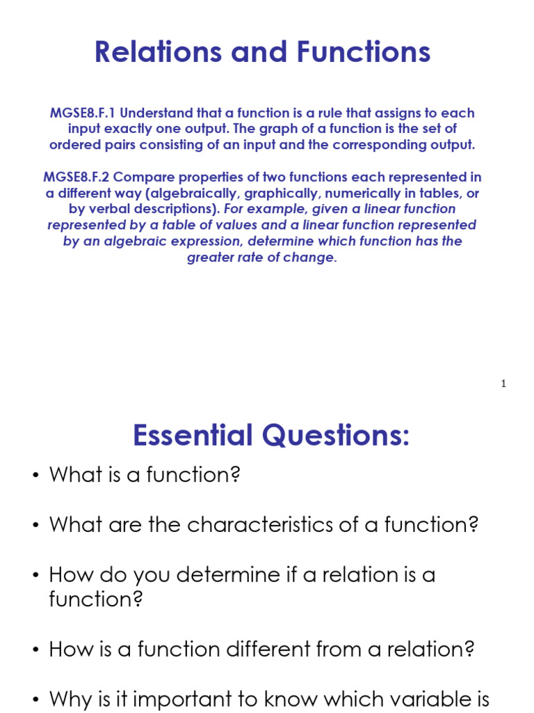 Relations and Functions Power Point | PDF | Function (Mathematics ...