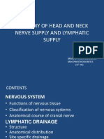Anatomy of Head and Neck Nerve Supply and Lymphatic Drainage