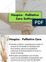Hospice and Palliatiave Care Settings
