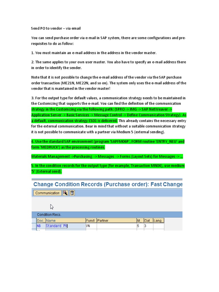 Send PO To Vendor | PDF | Email Address | Email