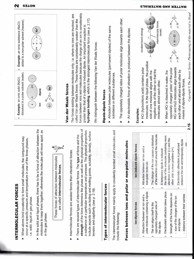m2 Intermolecular Forces | PDF