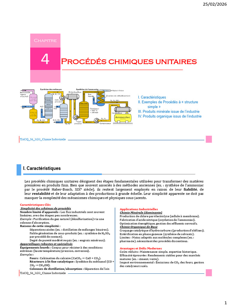 M33 Chimie Industrielle 2026 Chap4 | PDF | Acide sulfurique | Dioxyde ...