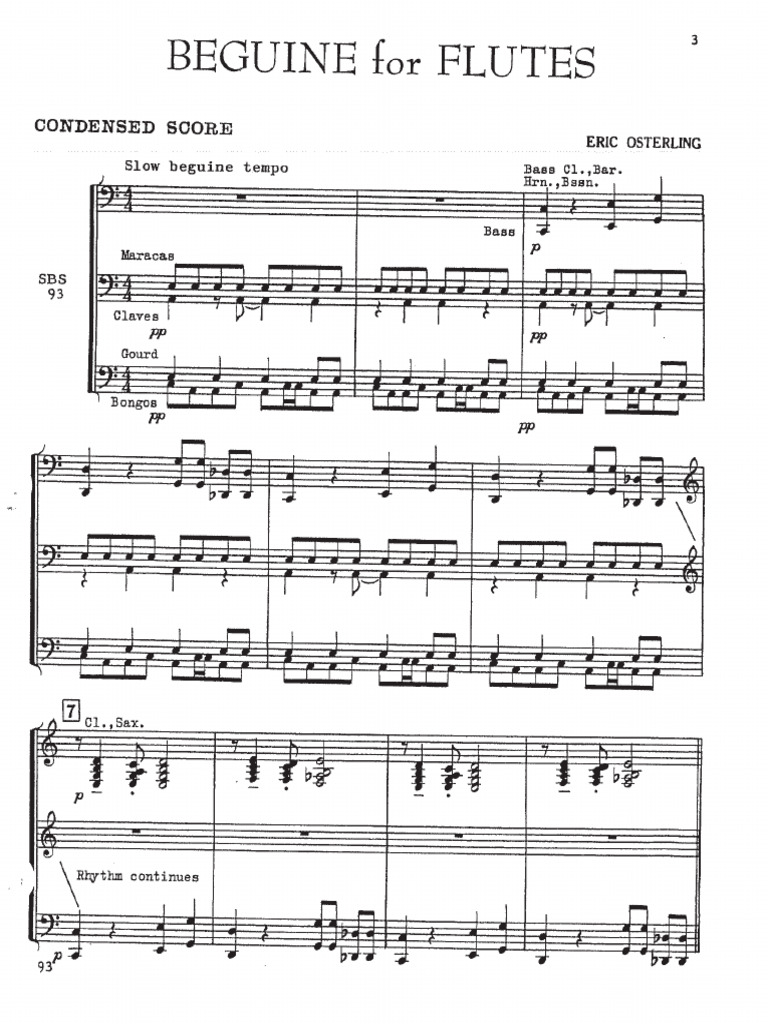 Beguine Flutes Conductor | PDF